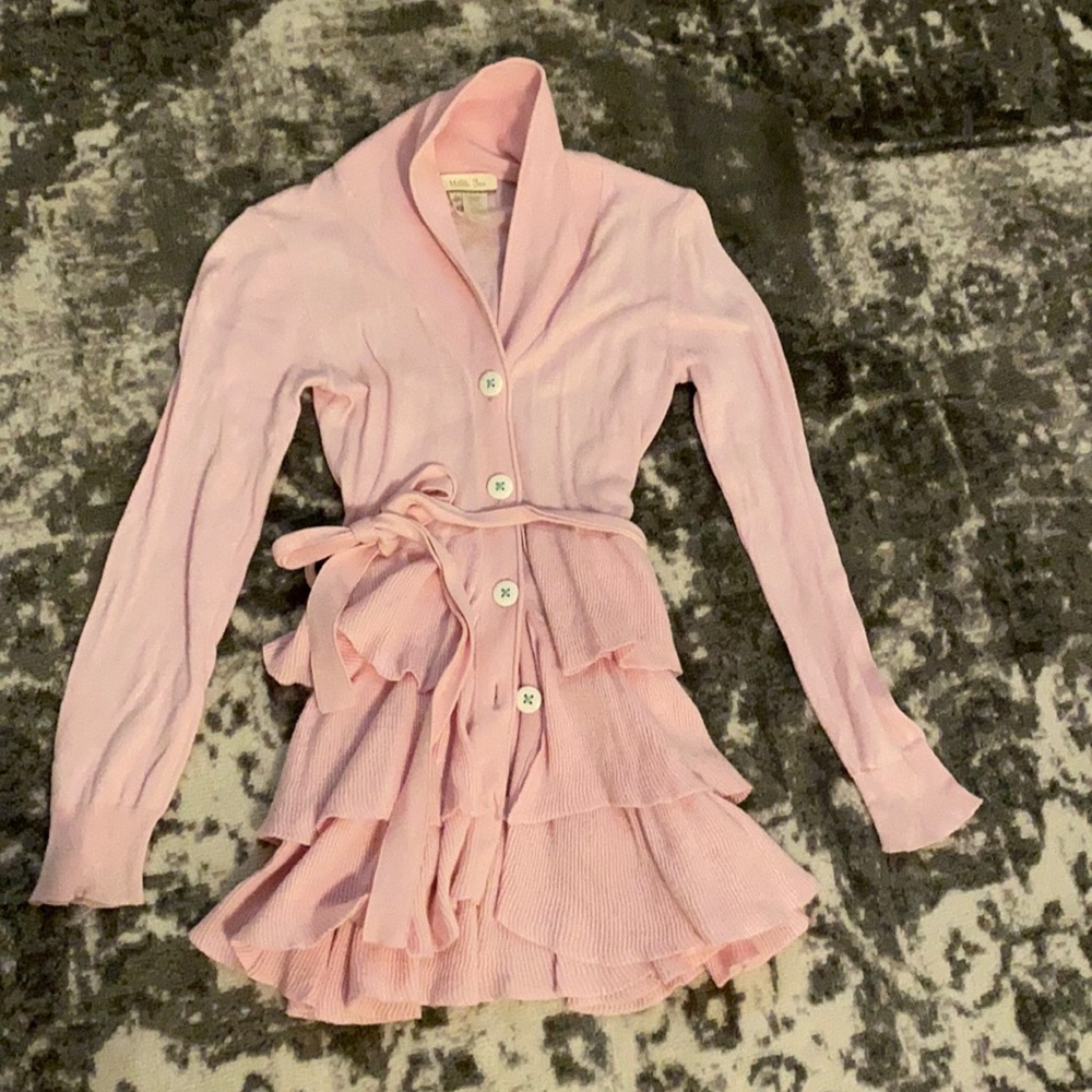 Matilda Jane Light Pink tiered sweater Sz 10